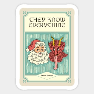 Santa vs Krampus Sticker